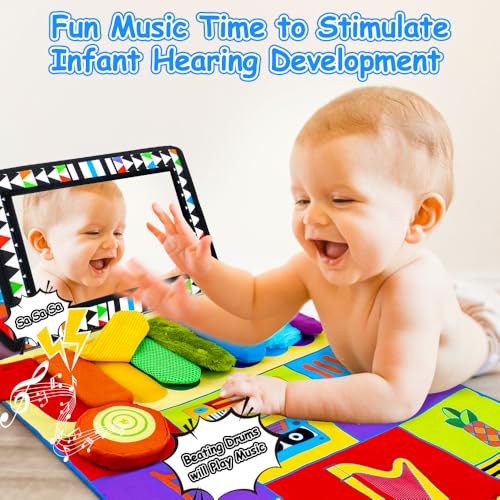 Beetoy High Contrast Black and White Mirror Toys for Baby Development and Entertainment