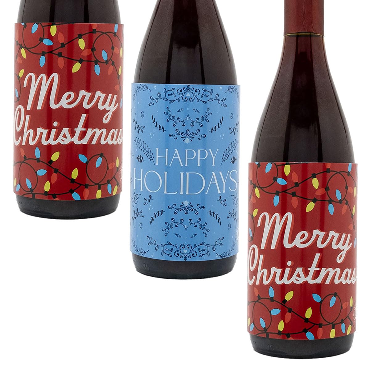 Aluminum Wine Bottle Wrap Greeting Cards for Various Occasions (Pack of 3)